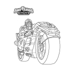 Dibujo para colorear Dibujo De La Moto De Los Power Rangers Para Pintar Y Colorear
