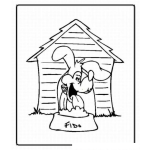 Dibujo para colorear Pintar a perro Fido
