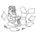 Dibujo para colorear Escribiendo En Maquina De Escribir Para Pintar Y Colorear