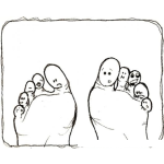 Dibujo para colorear Colorear Deditos De Los Pies Con Caritas