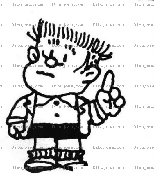 Dibujo para colorear Nino Pelo Parado Para Pintar Y Colorear