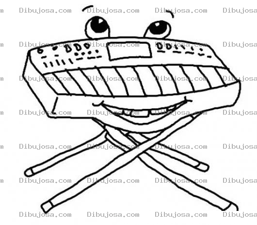 Dibujo para colorear Dibujo De Piano Para Pintar Y Colorear