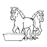Dibujo para colorear caballos para pintar