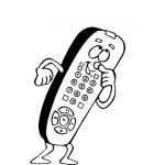 Dibujo para colorear Dibujo De Telefono Con Patas Para Pintar Y Colorear