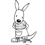Dibujo para colorear Dibujo De Cangurito Walabi Para Pintar Y Colorear