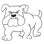 Dibujo para colorear Ibujo De Bulldog Bravo Para Pintar Y Colorear