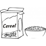 Dibujo para colorear Dibujo Para Colorear Cereal Con Leche Para Desayunar