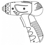 Dibujo para colorear Dibujo De Desarmador Electrico Para Pintar Y Colorear Destornillador Motorizado