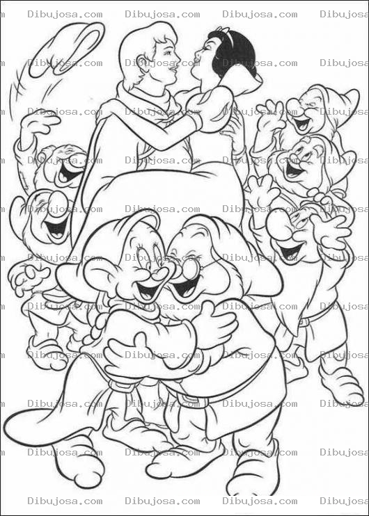Dibujo para colorear El principe de blancanieves