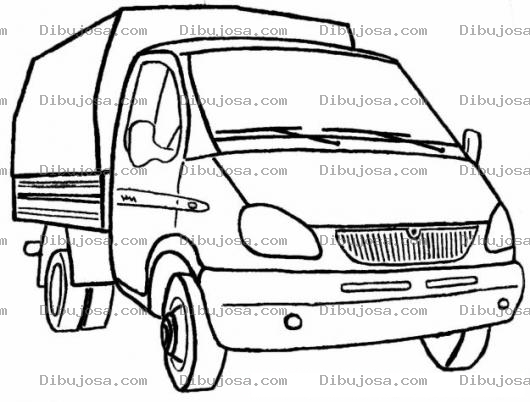 Dibujo para colorear Dibujo De Camioncito Para Pintar Y Colorear Camionsito De Carga