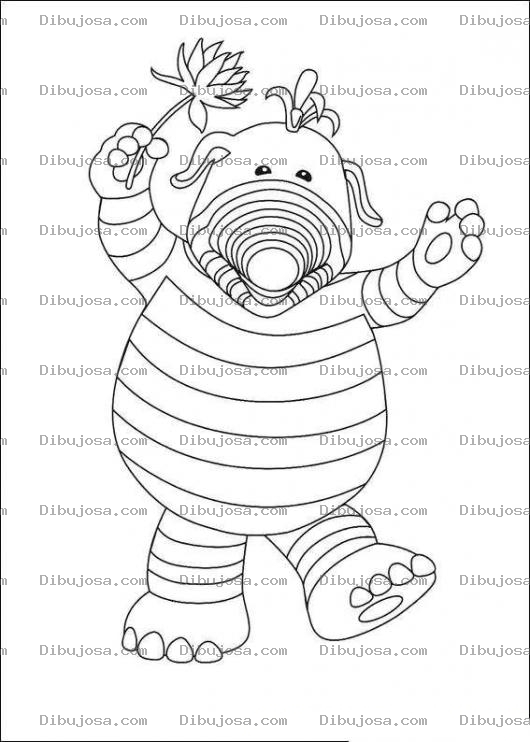 Dibujo para colorear Dibujo De Fimbles Para Pintar Y Colorear Elefante Con Rayas