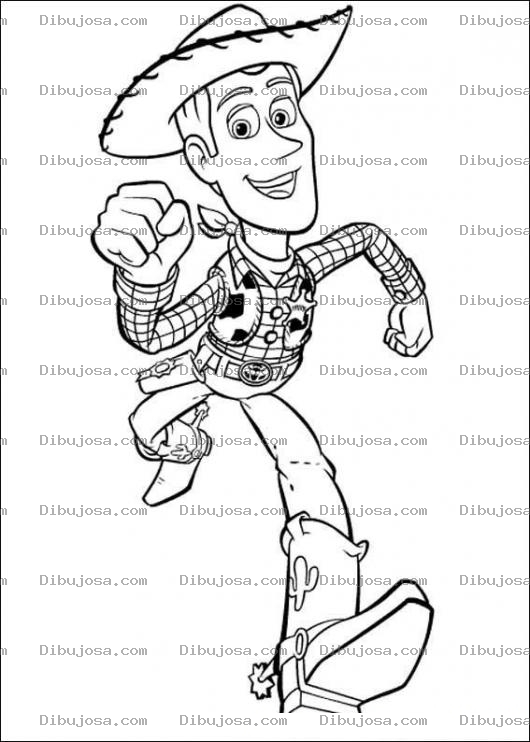 Dibujo para colorear Colorear a Woody Corriendo