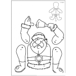 Dibujo para colorear Dibujo Armable Y Recortable De Santaclaus Para Imprimir Pintar Y Colorear Marioneta De Papa Noel Viejito Pascuero En Navidad