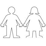 Dibujo para colorear Recortar Papas Dibujo De Figuras Recortables De Papa Y Mama Para Imprimir Recortar Y Colorear