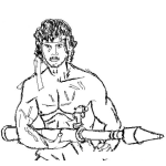 Dibujo para colorear Dibujo De Rambo Para Pintar Y Colorear A Ramborambo