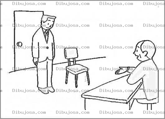 Dibujo para colorear Agencia De Empleo Dibujo De Entrevista De Trabajo Para Pintar Y Colorear Desempleado Buscando Trabajo Deseando Un Empleo Formal
