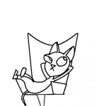Dibujo para colorear Dibujo De Gato Descansando En Un Sillon Para Pintar Y Colorear Gato Cool