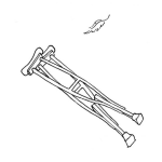 Dibujo para colorear Muletas Dibujo De Un Par De Muletas Para Pintar Y Colorear