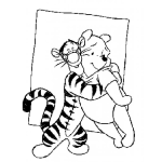 Dibujo para colorear Dibujo De Tiger Abrazando A Guini De Pu Para Pintar Y Colorear A Guini De Pu Guinidepooh