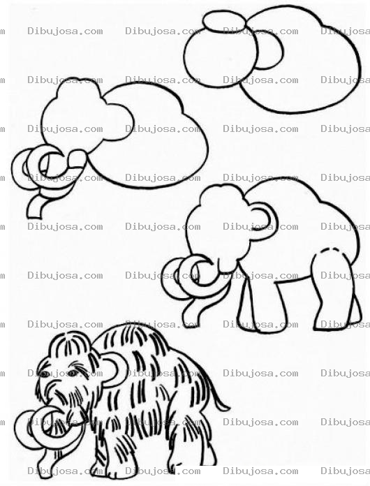 Dibujo para colorear Clases De Dibujo Gratis Como Aprender A Dibujar Un Mamut Para Pintar Y Colorear
