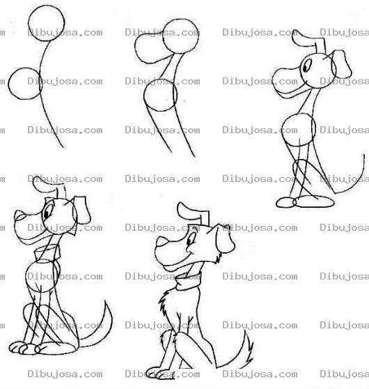 Dibujo para colorear Como Aprender A Dibujar Un Perrito En 5 Pasos Para Pintar Y Coloread Dibujo De Perro Facil De Hacer
