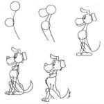 Dibujo para colorear Como Aprender A Dibujar Un Perrito En 5 Pasos Para Pintar Y Coloread Dibujo De Perro Facil De Hacer