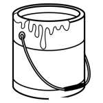 Dibujo para colorear Dibujo De Bote De Pintura Para Pintar Y Colorear