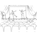 Dibujo para colorear Dibujo De Obra De Teatro Para Pintar Y Colorear Una Obra Teatral