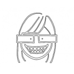 Dibujo para colorear Dibujo De Una Nina Con Lentes Para Pintar Y Colorear