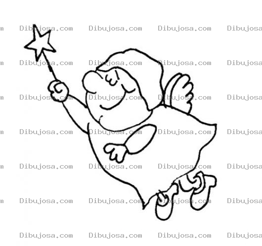 Dibujo para colorear Dibujo De Hada Madrina Gordita Para Pintar Y Colorear