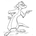 Dibujo para colorear Dibujo De Suricato Para Pintar Y Colorear