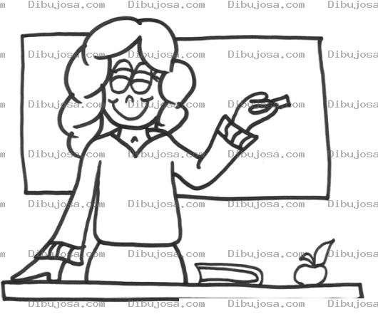 Dibujo para colorear Maestra De Primaria Para Pintar Y Colorear
