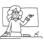 Dibujo para colorear Maestra De Primaria Para Pintar Y Colorear