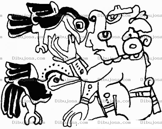 Dibujo para colorear Dibujo Maya Para Pintar Y Colorear
