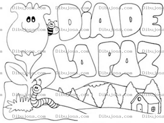 Dibujo para colorear El Dia De La Paz Para Pintar Y Colorear