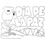 Dibujo para colorear El Dia De La Paz Para Pintar Y Colorear