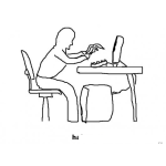 Dibujo para colorear Dibujo De Hacker En Computadora Para Pintar Y Colorear A Un Haker