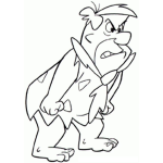 Dibujo para colorear Dibujo De Pedro Picapiedra Cabreado Encabronado Mascado Y Enojado Para Pintar Y Colorear