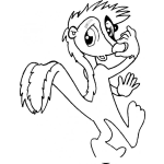 Dibujo para colorear Dibujo De Zorillo Apestoso Para Pintar Y Colorear