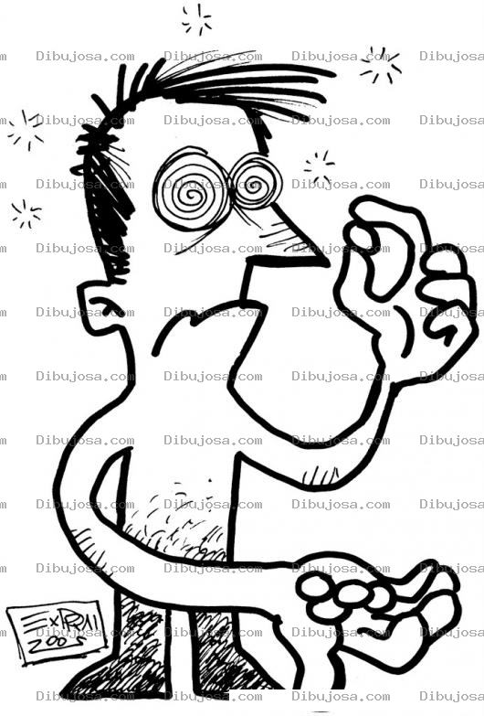 Dibujo para colorear Pastillas Para La Locura Dibujo De Loco Tomando Pildoras Para Curar Las Alucinaciones Para Pintar Y Colorear
