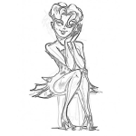 Dibujo para colorear Dibujo De Mujer Bonita Y Enamorada Para Pintar Y Colorear