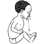 Dibujo para colorear Dibujo De Bebe Negrito Llorando Y Vomitando Para Pintar Y Colorear