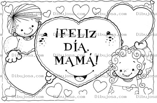 Dibujo para colorear Tarjeta De La Madre Para Colorear E Imprimir