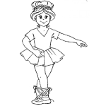 Dibujo para colorear Dibujo De Nina Practicando Valet Para Colorear