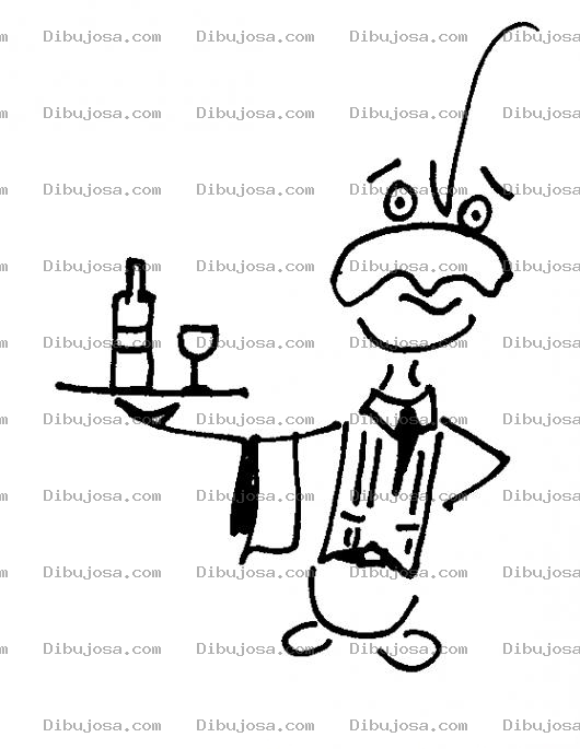 Dibujo para colorear Dibujo De Grillo Mesero Para Pintar Y Colorear