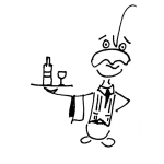 Dibujo para colorear Dibujo De Grillo Mesero Para Pintar Y Colorear
