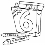 Dibujo para colorear Colorear el numero 6 seis