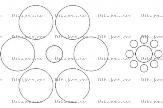 Dibujo para colorear Ilusion Optica De Centros Distintos Para Pintar Y Colorear Dibujo Confuso Donde Los Circulos De En Medio Parecen De Tamanos Distintos Pero Son Del Mismo Tamano