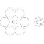 Dibujo para colorear Ilusion Optica De Centros Distintos Para Pintar Y Colorear Dibujo Confuso Donde Los Circulos De En Medio Parecen De Tamanos Distintos Pero Son Del Mismo Tamano