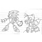 Dibujo para colorear Dibujo De Sonic De Saga Saturn Para Colorear